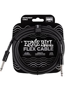 Ernie Ball Flex Instrument Cable Straight to Straight - 10ft. - Black