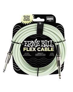 Ernie Ball Flex Instrument Cable Straight to Straight - 20ft. - Glow In The Dark