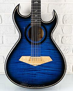 E.Pasaye Bajo Quinto M2 Maple Double Cutaway Midnight Burst with SKB Hard Case and Pick-up