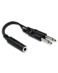 Hosa YPP-106 1/4 in TSF to Dual 1/4 in TS Y Cable