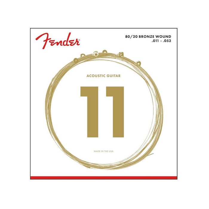 Fender 70CL 80/20 Bronze Custom Light Acoustic Guitar Strings