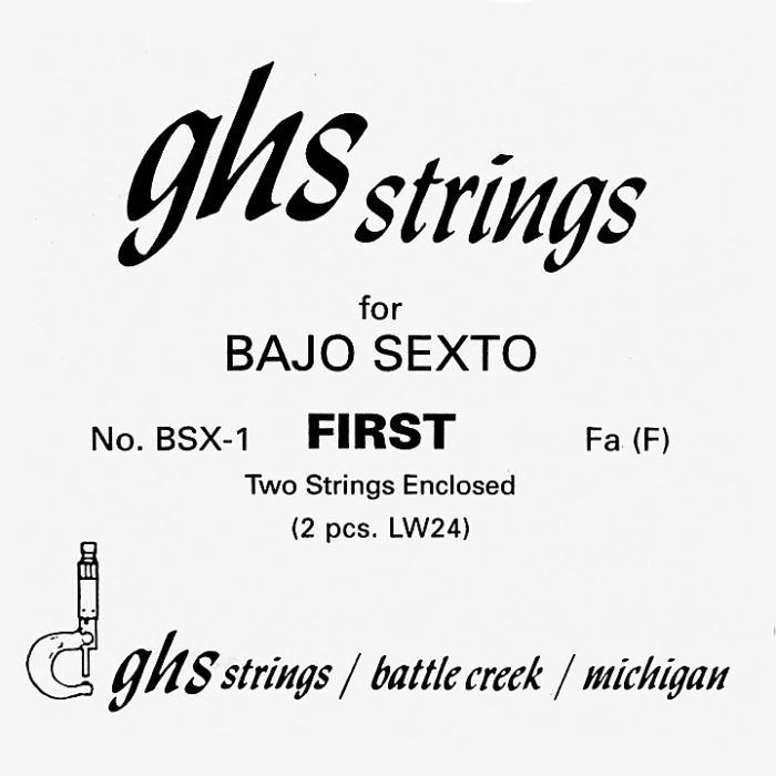 GHS BSX1 Bajo Sexto Single Loop End String - Fa (F)