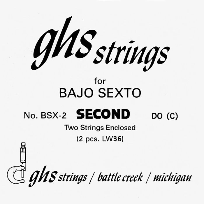 GHS BSX2 Bajo Sexto Single Loop End String - Do (C)
