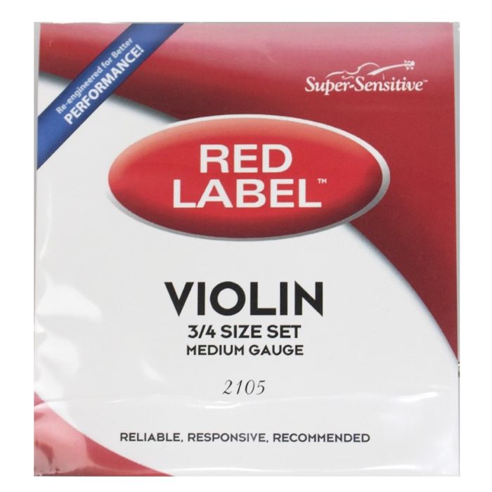 D'Addario Red Label 2105 3/4 Scale Violin String Set