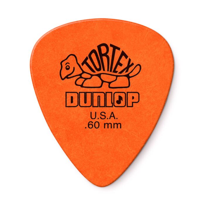 Jim Dunlop 418P60 Tortex Standard .60mm Picks - Orange - 12-Pack