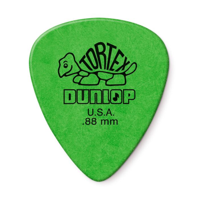 Jim Dunlop 418P88 Tortex Standard .88mm Picks - Green - 12-Pack