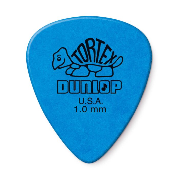 Jim Dunlop 418P100 Tortex Standard 1.0mm Picks - Blue - 12-Pack