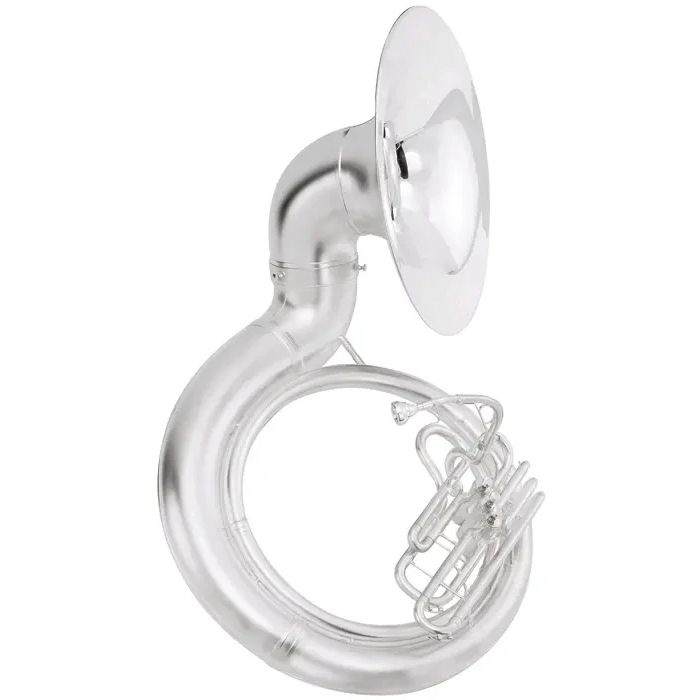 King 2350WSB Satin Silver Plated Sousaphone in BBb with Case