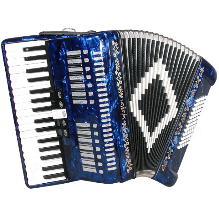 SofiaMari 34 Key and 72 Bass Piano Accordion - Dark Blue Pearl