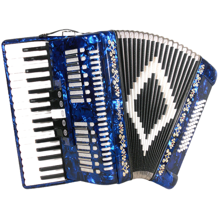 SofiaMari 34 Key and 48 Bass Piano Accordion - Dark Blue Pearl