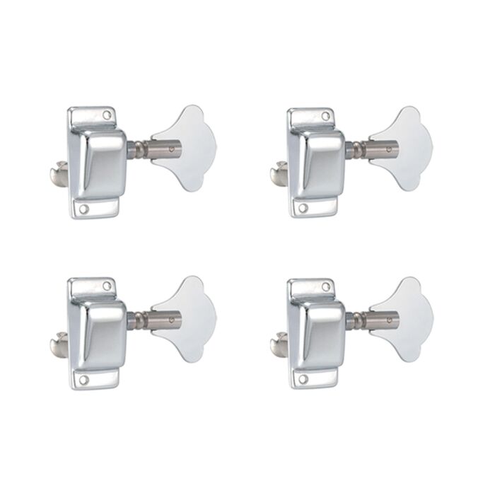 Golden Gate B-108 Electric Bass Guitar Tuners - 4 Individual - Nickel