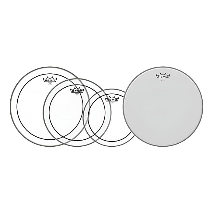 Remo PP-0110-PS Pinstripe 4-Piece ProPack - 10/12/14 inch + Free 14 inch BA-Coated