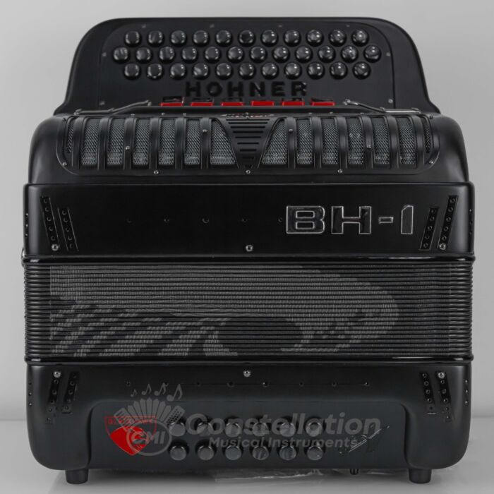 Hohner Anacleto BH1 Black Hawk Two Tone Compact Button Accordion - FA/MI