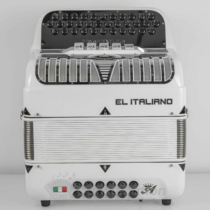 Hohner Anacleto El Italiano - 5 Switch - Super Compact Accordion - White