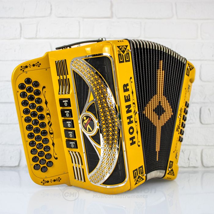 Hohner Anacleto Rey Del Norte 5 Switch Compact Button Accordion - Bumblebee