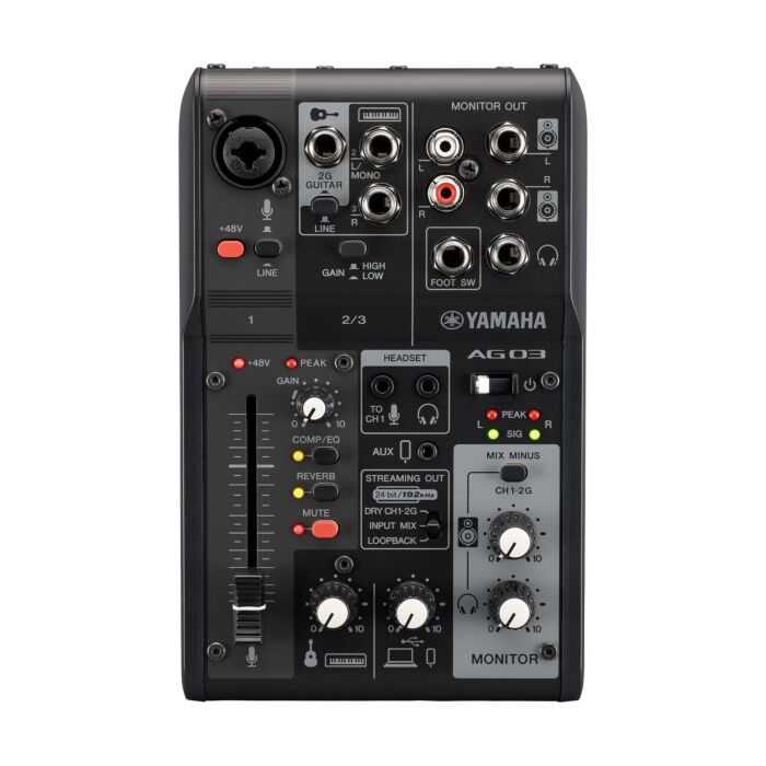 Yamaha AG03 3-Channel Live Streaming Loopback Audio USB Mixer