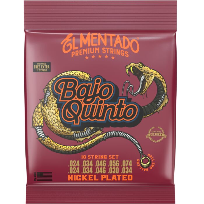 El Mentado Nickel Plated Premium Bajo Quinto Strings - Ball End