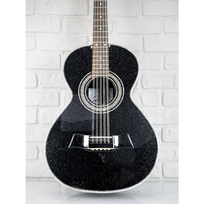 Sevillano Bajo Quinto Full Body with Hard Case and Sound Hole Pickup - Black Metallic - Left Handed