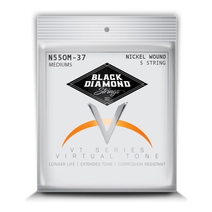Black Diamond 500 Medium Electric Bass Guitar Strings - 5 String