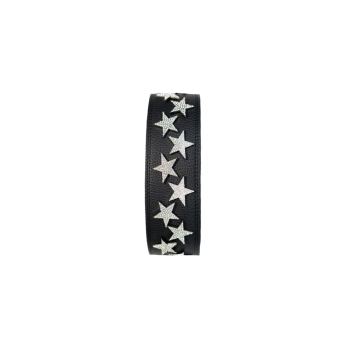 Alucinico Black Rhinestone Stars Guitar Strap