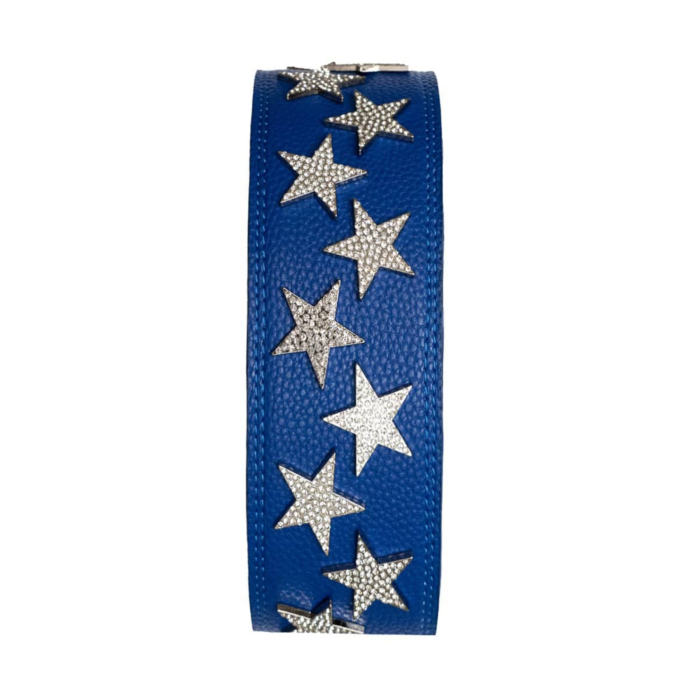 Alucinico Blue Rhinestone Stars Guitar Strap