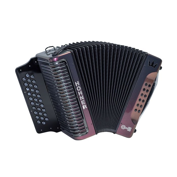 Hohner Corona C-II Red to Gold Diatonic 31-Button Accordion For Sale