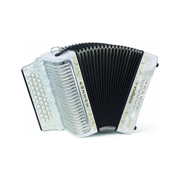 Hohner Corona II Classic 31-Button Diatonic Accordion - Pearl White
