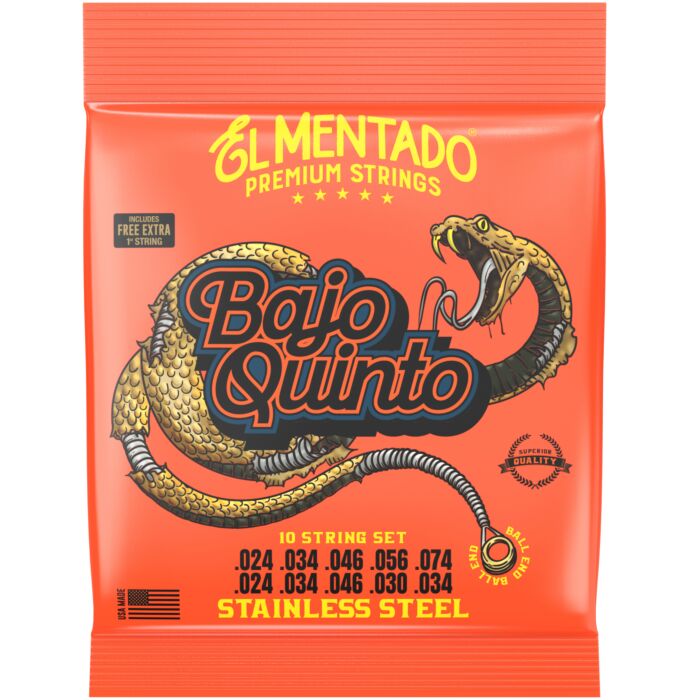 El Mentado Stainless Steel Premium Bajo Quinto Strings - Ball End