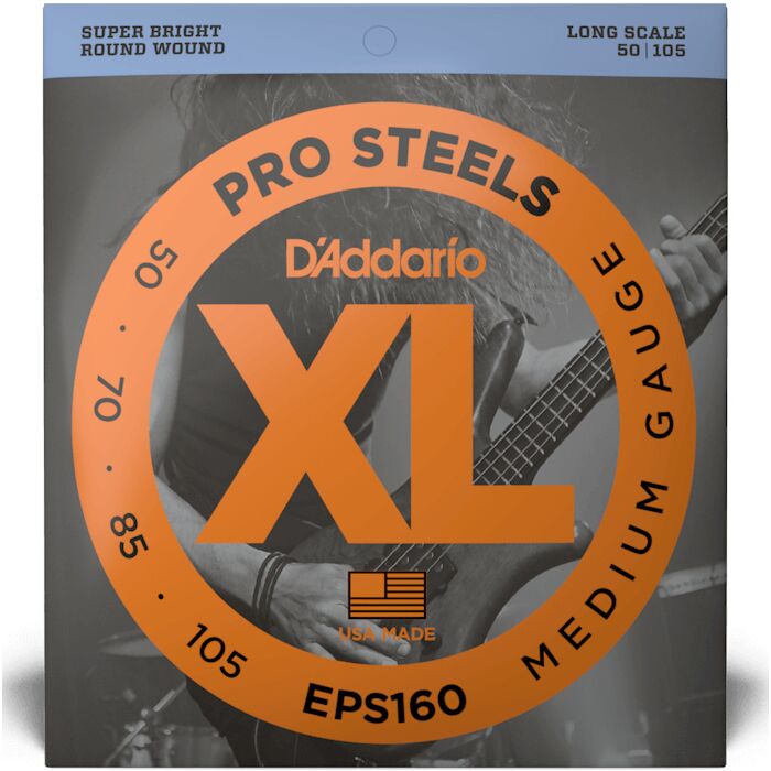 D'Addario EPS160 Stainless Steel Medium Gauge Long Scale Bass Strings