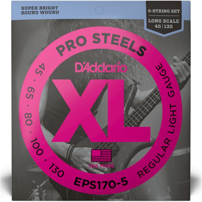 D'Addario EPS170-5 Regular Light Long Scale 5 Bass Strings