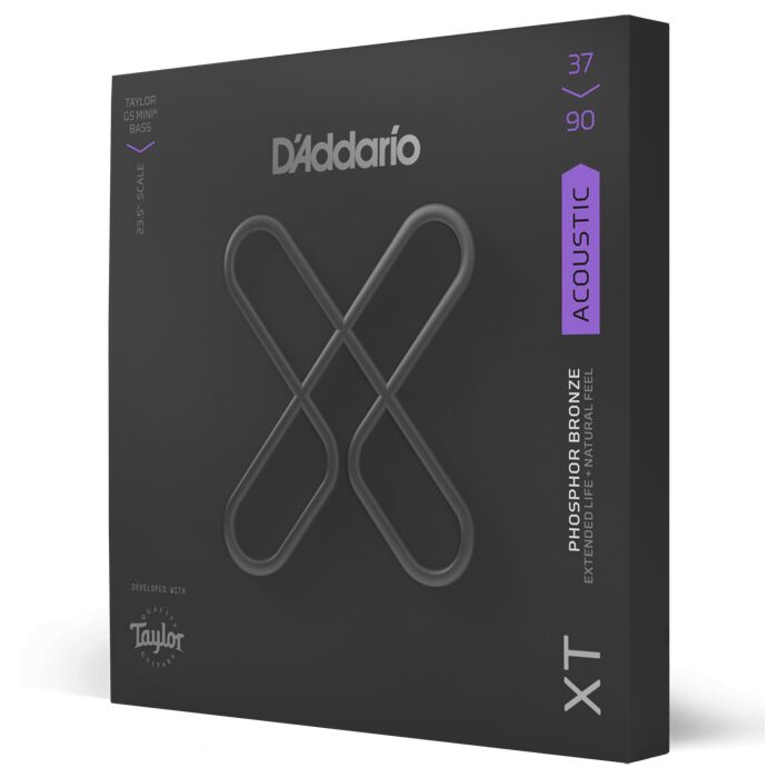 D'Addario XTB3790GS Phosphor Bronze Custom Light Taylor GS Mini Coated Acoustic Bass Strings