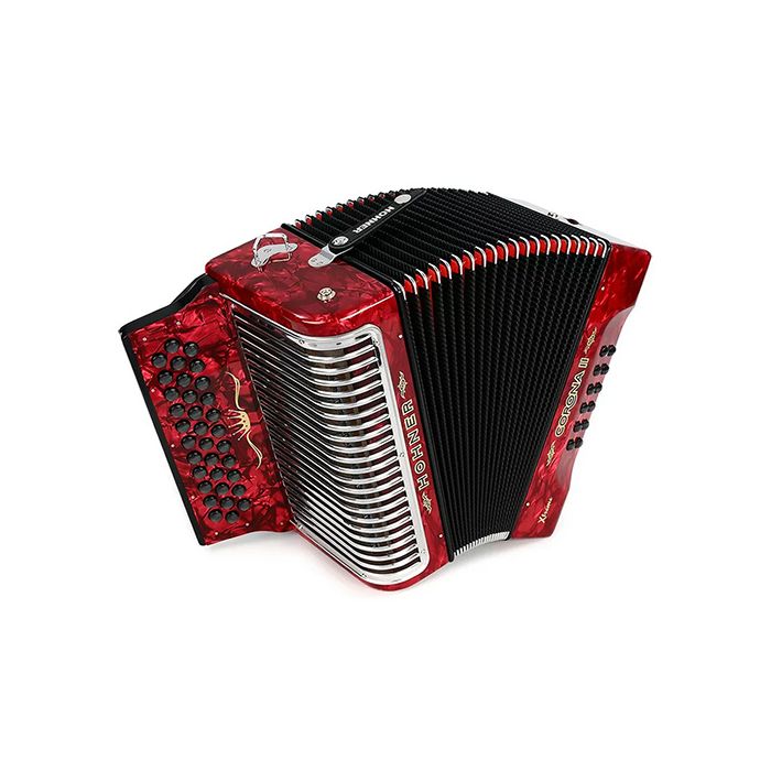 Hohner Corona II Xtreme 34-Button Accordion - Red Pearl
