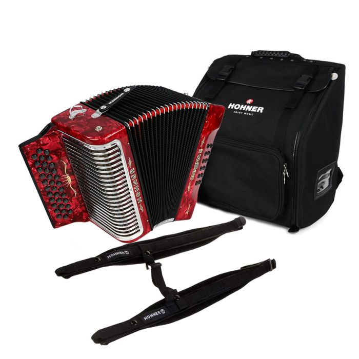 その他 coron Hohner Corona II Xtreme 34-Button Accordion - Red Pearl For Sale