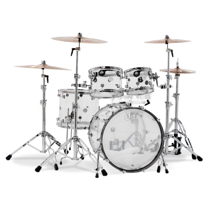 Drum Workshop DDAC2214CL Design Series 4-Piece Shell Pack - Clear Acrylic