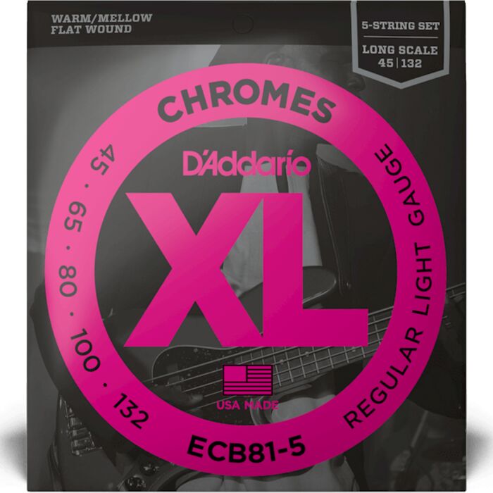 D'addario ECB81-5 Regular Light Long Scale 5-String Bass Strings
