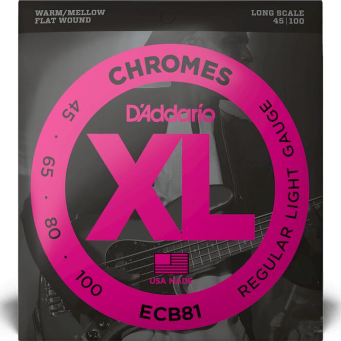 D'addario ECB81 Regular Light Long Scale 4-String Bass Strings