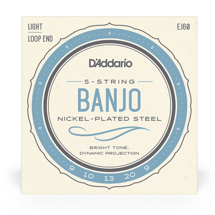 D'Addario EJ60 Banjo Nickel-Plated Steel 5-String Set