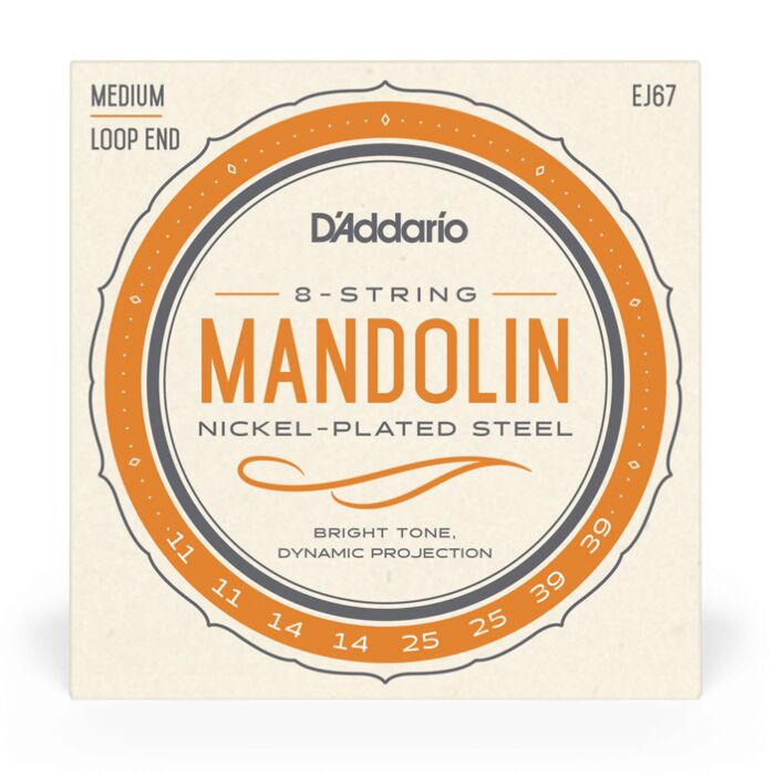 D'Addario EJ67 Mandolin Nickel-Plated Steel 8-String Set