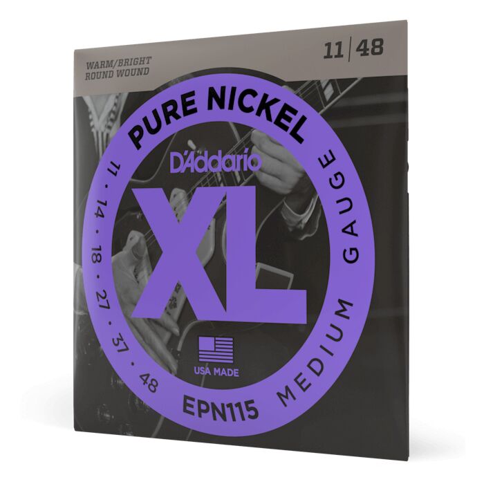 D'Addario EPN115 Pure Nickel Medium Electric Guitar Strings