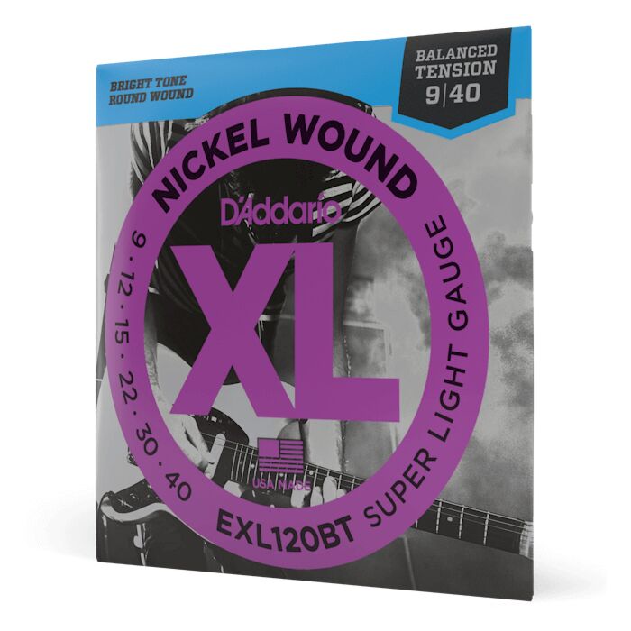 D'Addario EXL120BT Balanced Tension XL Nickel Super Light Electric Guitar Strings