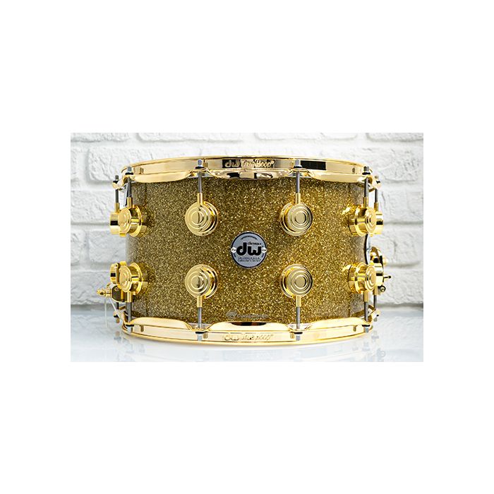 DW Collector's Series Snare Drum - 8 x 14-inch - Gold Glass - Gold Hardware