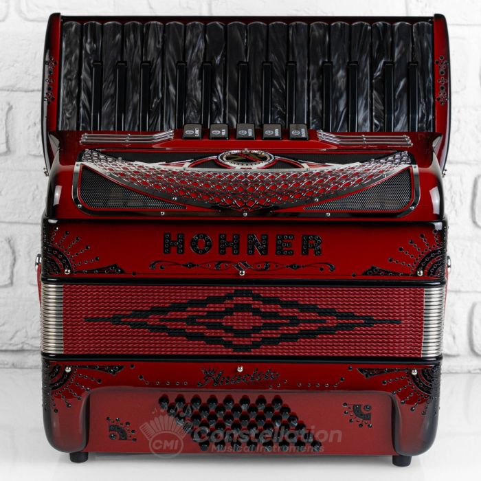 Anacleto Latino 30 Key 48 Bass Piano Accordion - Ruby Red
