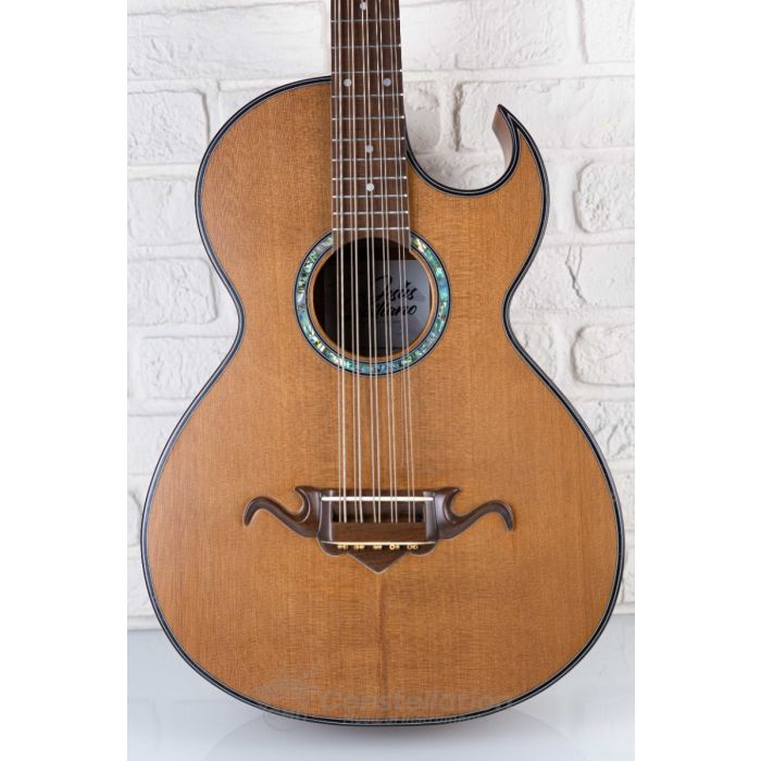 Sevillano Classic C1M Bajo Quinto Single Cutaway with SKB Hard Case and Sound Hole Pickup - Natural Satin