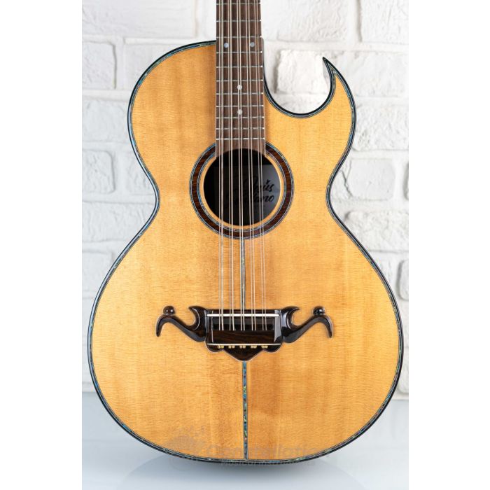 Sevillano Premium Bajo Quinto Single Cutaway with SKB Hard Case and Sound Hole Pickup - Rosewood Natural