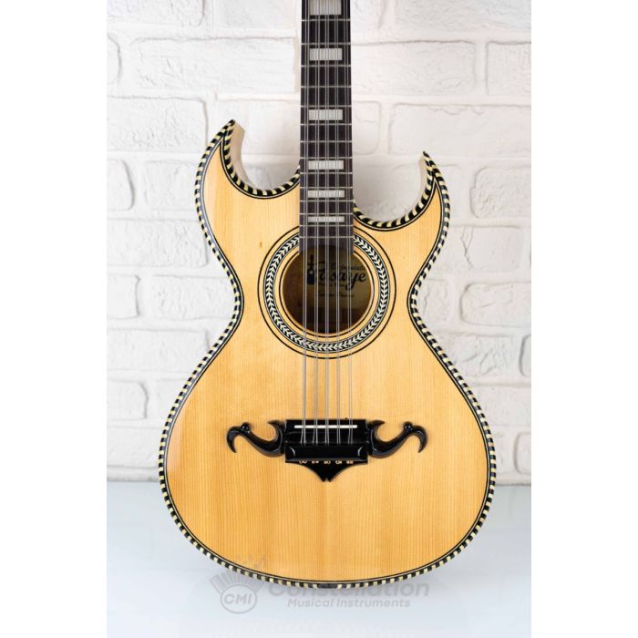 E.Pasaye Bajo Quinto S2 Spruce Double Cutaway Natural with SKB Hard Case and Pick-up