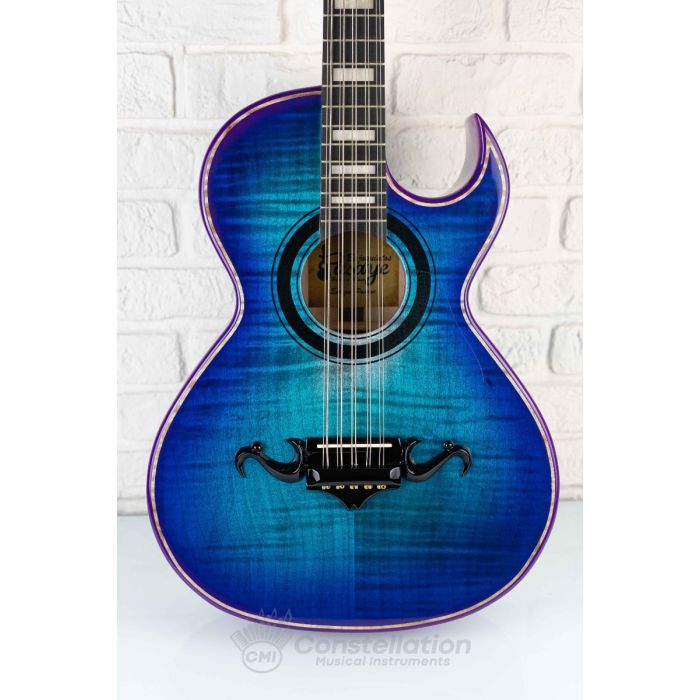 E.Pasaye Bajo Quinto M1 Maple Single Cutaway Blue Burst with SKB Hard Case and Pick-up