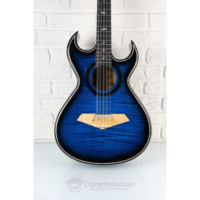 E.Pasaye Bajo Quinto M2 Maple Double Cutaway Midnight Burst with SKB Hard Case and Pick-up