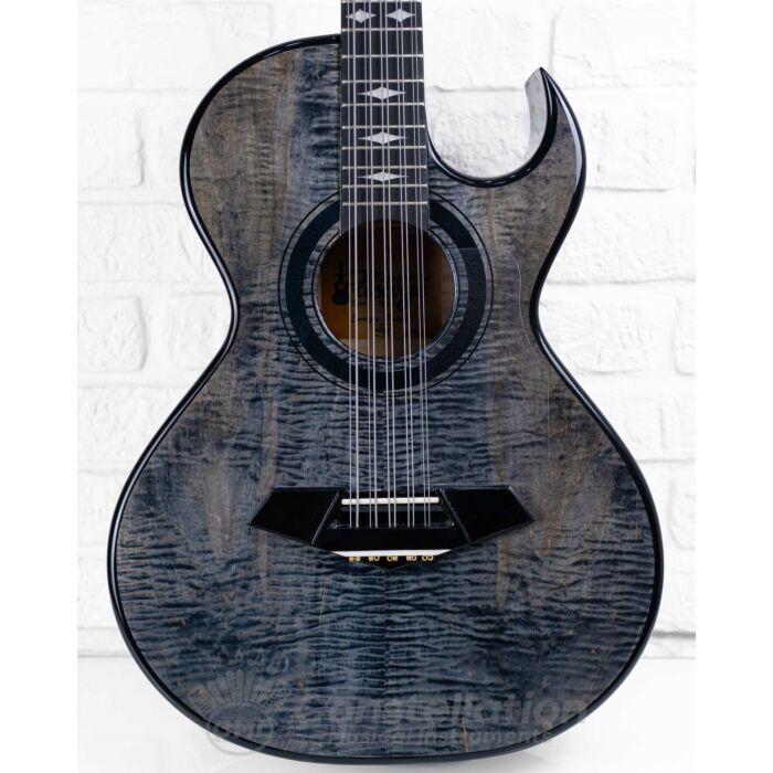 E.Pasaye Bajo Quinto M1 Single Cutaway Black Maple Flame with SKB Hard Case and Pick-up