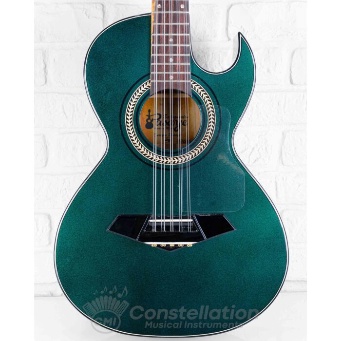 E.Pasaye Bajo Quinto C1 Cedar Single Cutaway Green Chameleon with SKB Hard Case and Pick-up