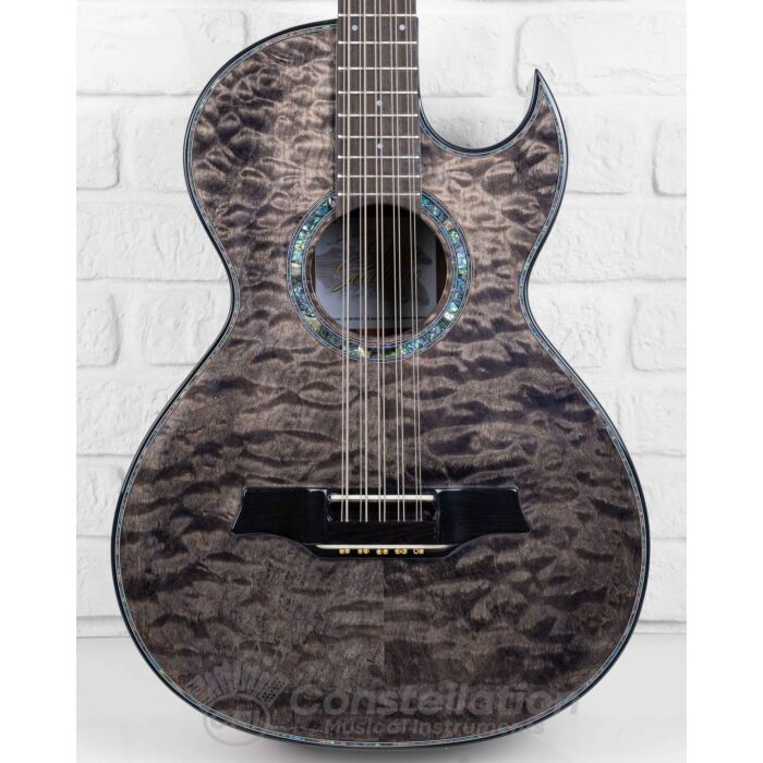 Sevillano Classic M1 Bajo Quinto Quilted Maple Single Cutaway with SKB Hard Case and Fishman Pickup